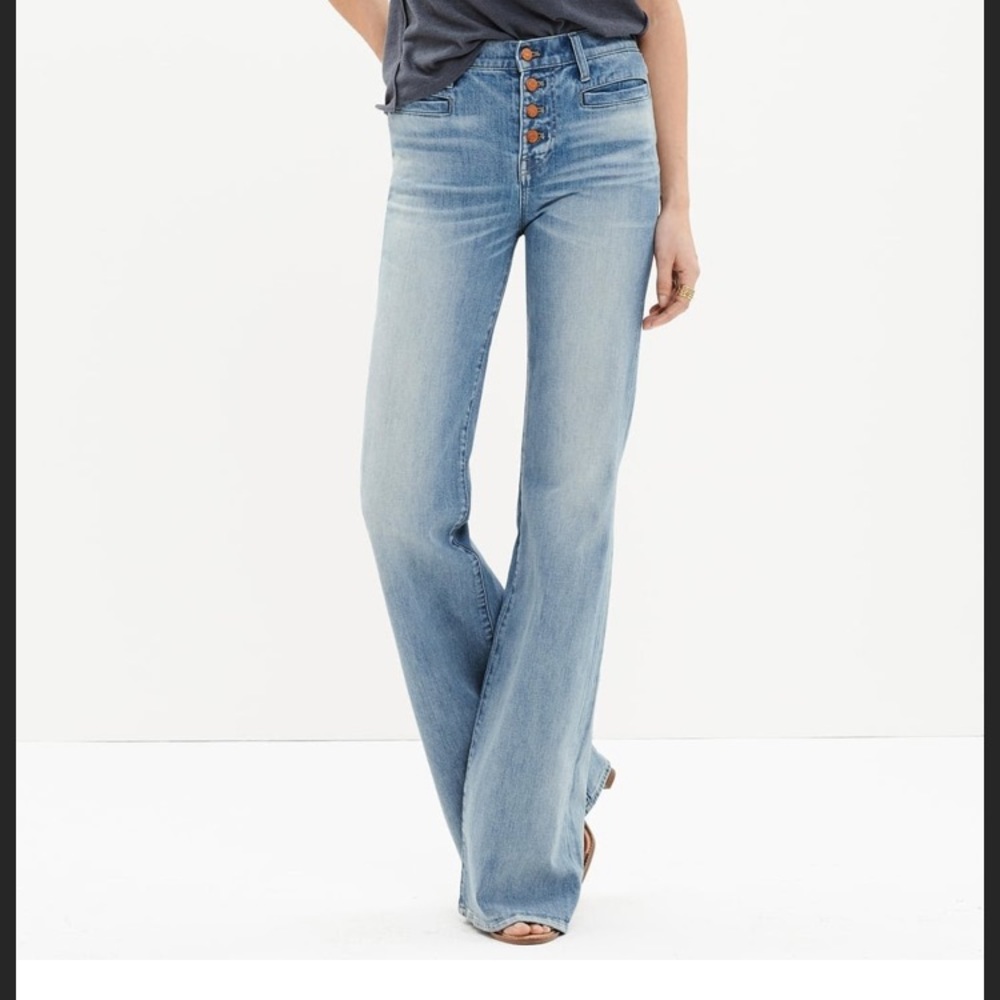 Madewell Button Up Flea Market Flare Jeans